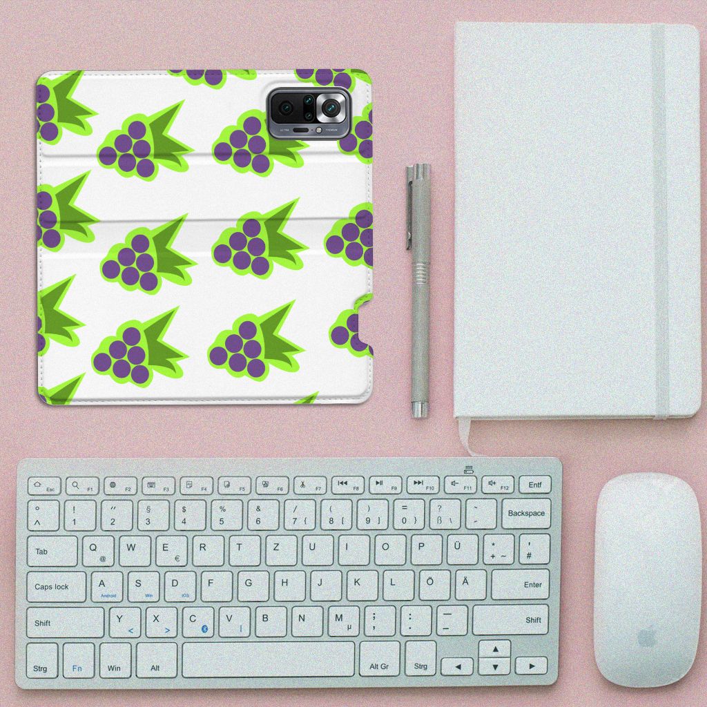 Xiaomi Redmi Note 10 Pro Flip Style Cover Druiven - B2C Telecom