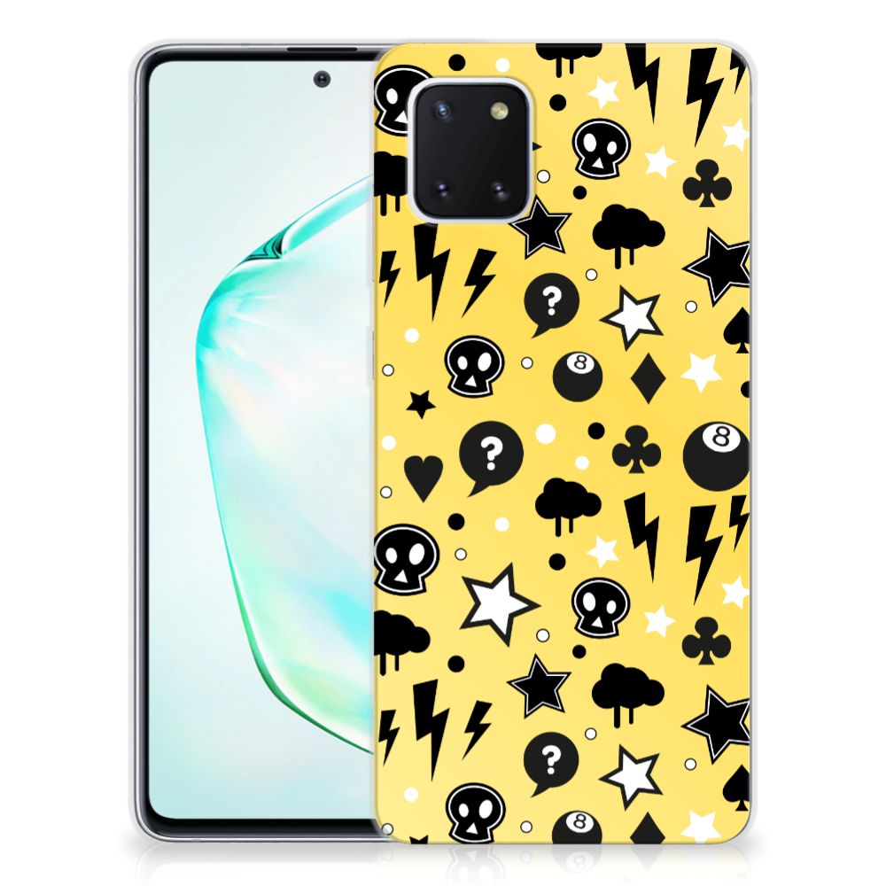 Silicone Back Case Samsung Galaxy Note 10 Lite Punk Geel