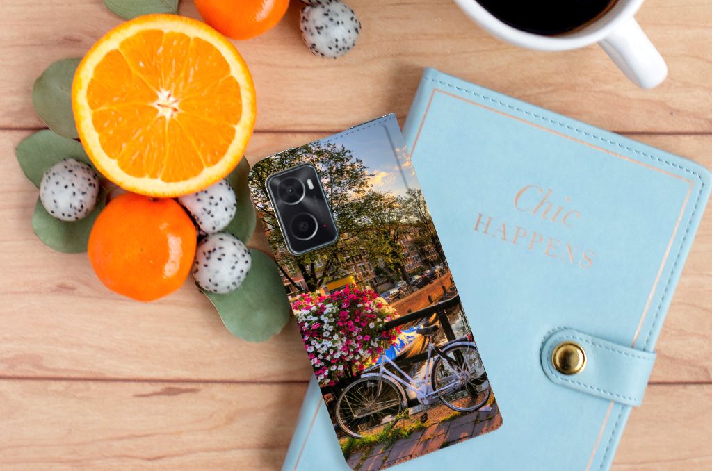 OPPO A96 | A76 Book Cover Amsterdamse Grachten - B2C Telecom