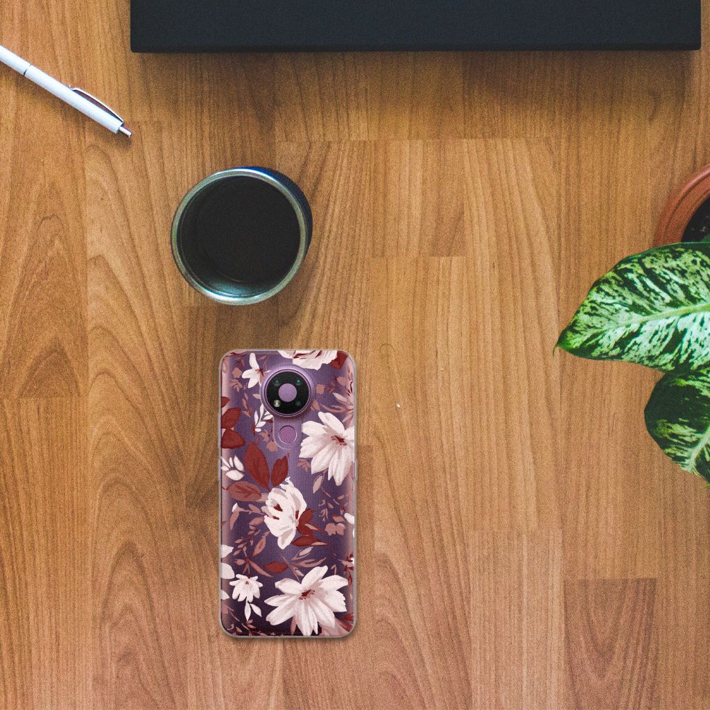 Hoesje maken Nokia 3.4 Watercolor Flowers B2C Telecom