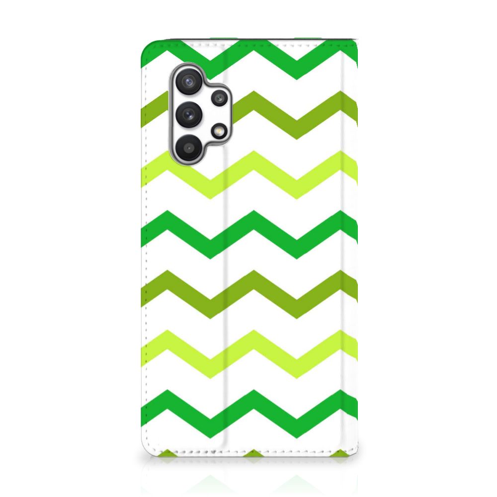 Samsung Galaxy A32 4G | A32 5G Enterprise Editie Hoesje met Magneet Zigzag Groen - B2C Telecom