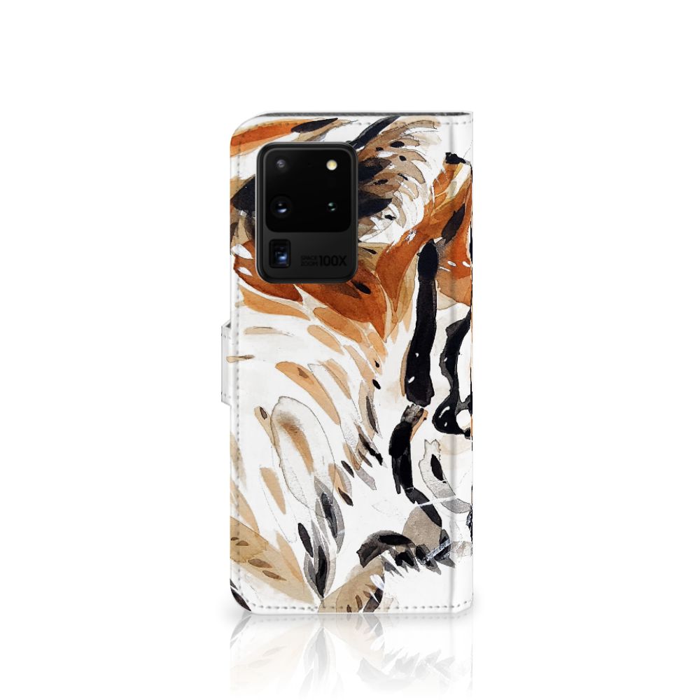 Hoesje Samsung Galaxy S20 Ultra Watercolor Tiger