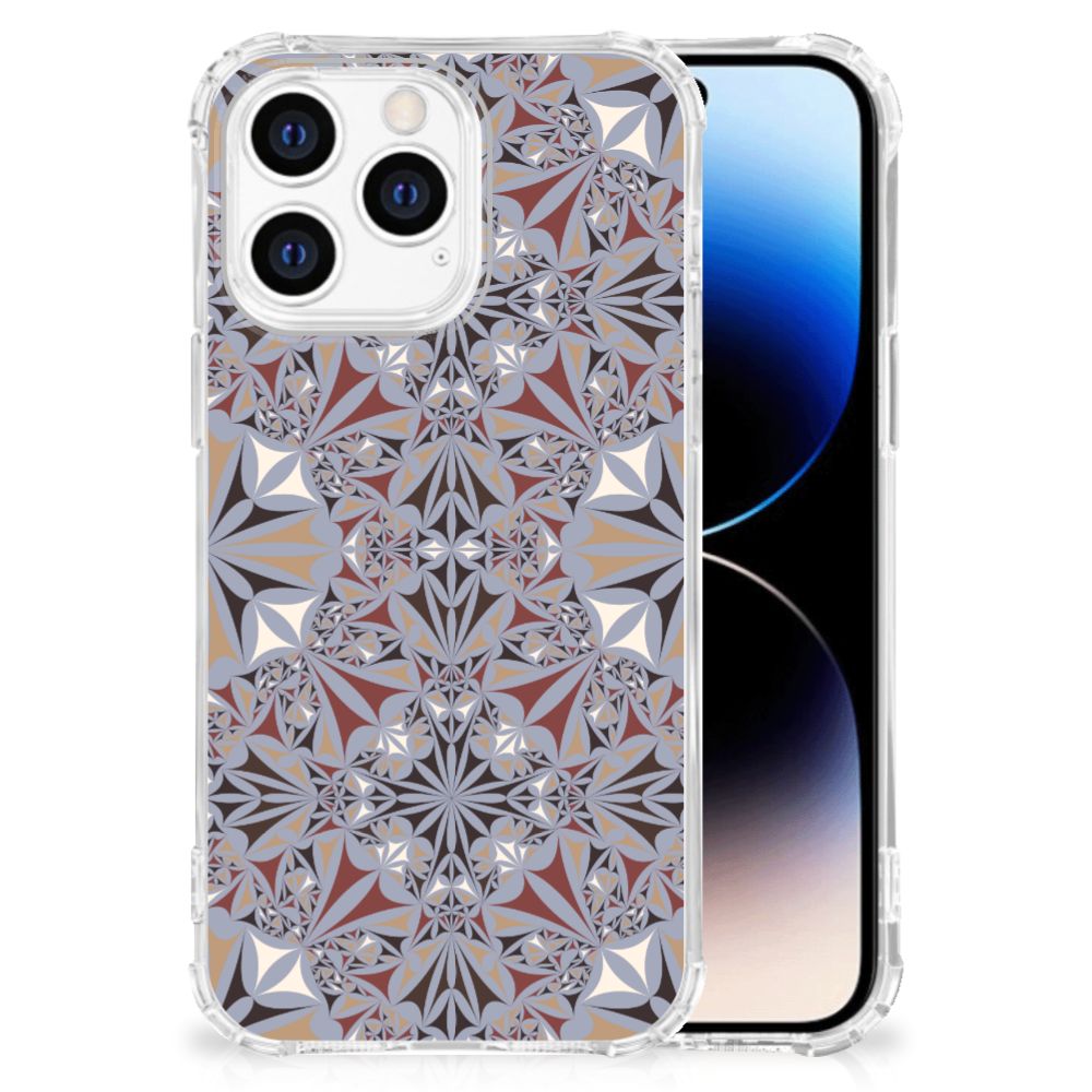 iPhone 14 Pro Anti-Shock Hoesje Flower Tiles B2C Telecom
