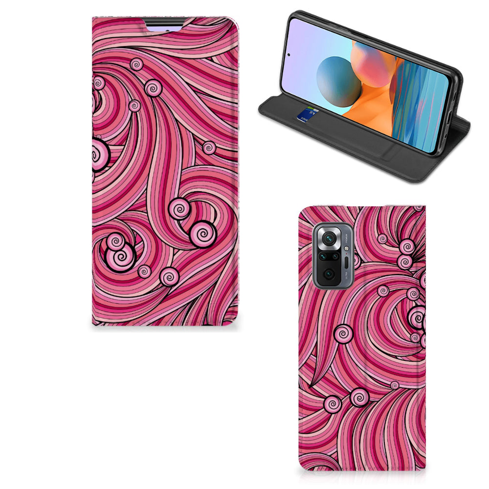 Xiaomi Redmi Note 10 Pro Bookcase Swirl Pink