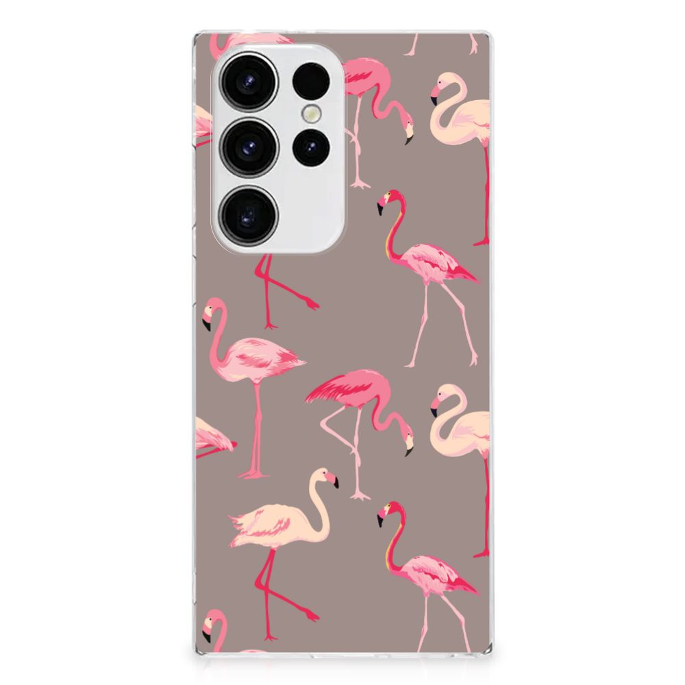 Samsung Galaxy S23 Ultra TPU Hoesje Flamingo