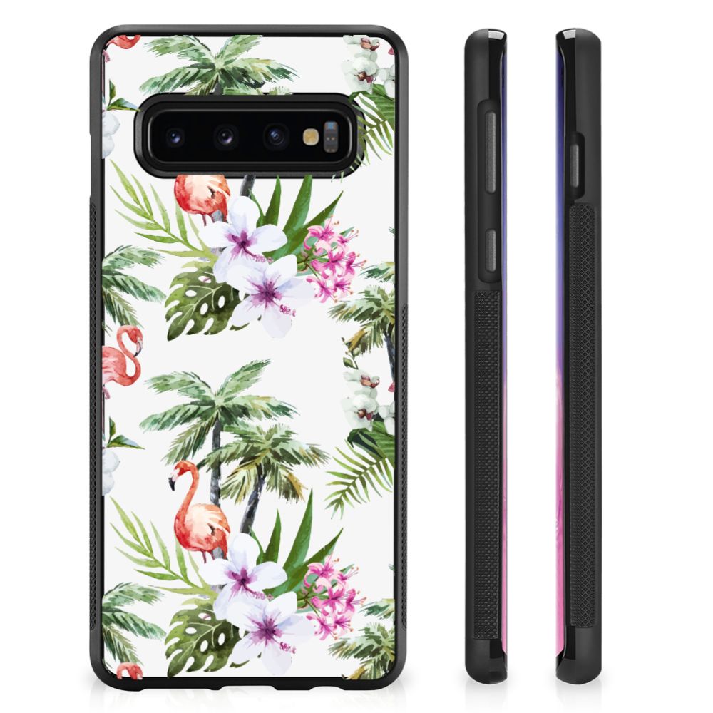 Samsung Galaxy S10+ Back Cover Flamingo Palms