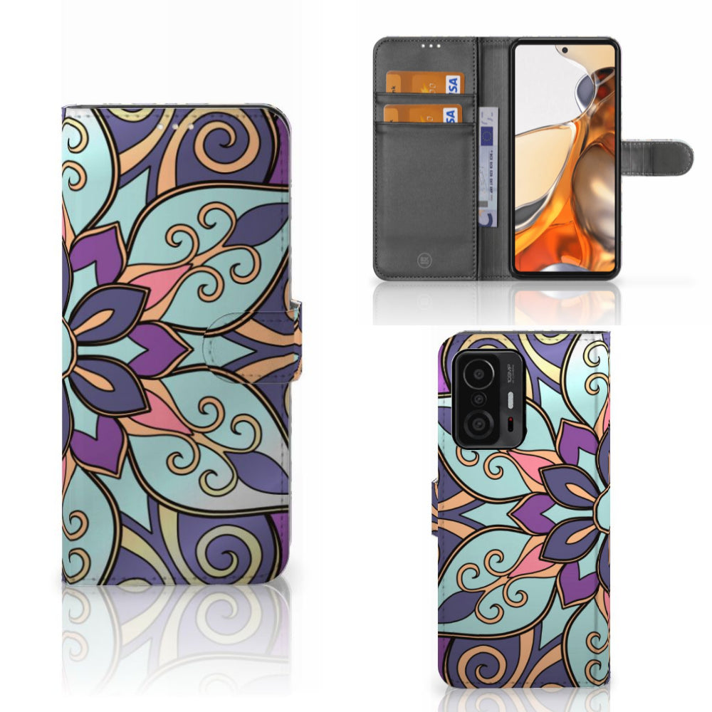 Xiaomi 11T | 11T Pro Hoesje Purple Flower