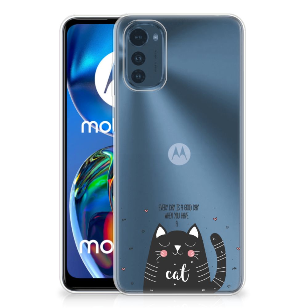 Motorola Moto E32/E32s Telefoonhoesje met Naam Cat Good Day B2C Telecom