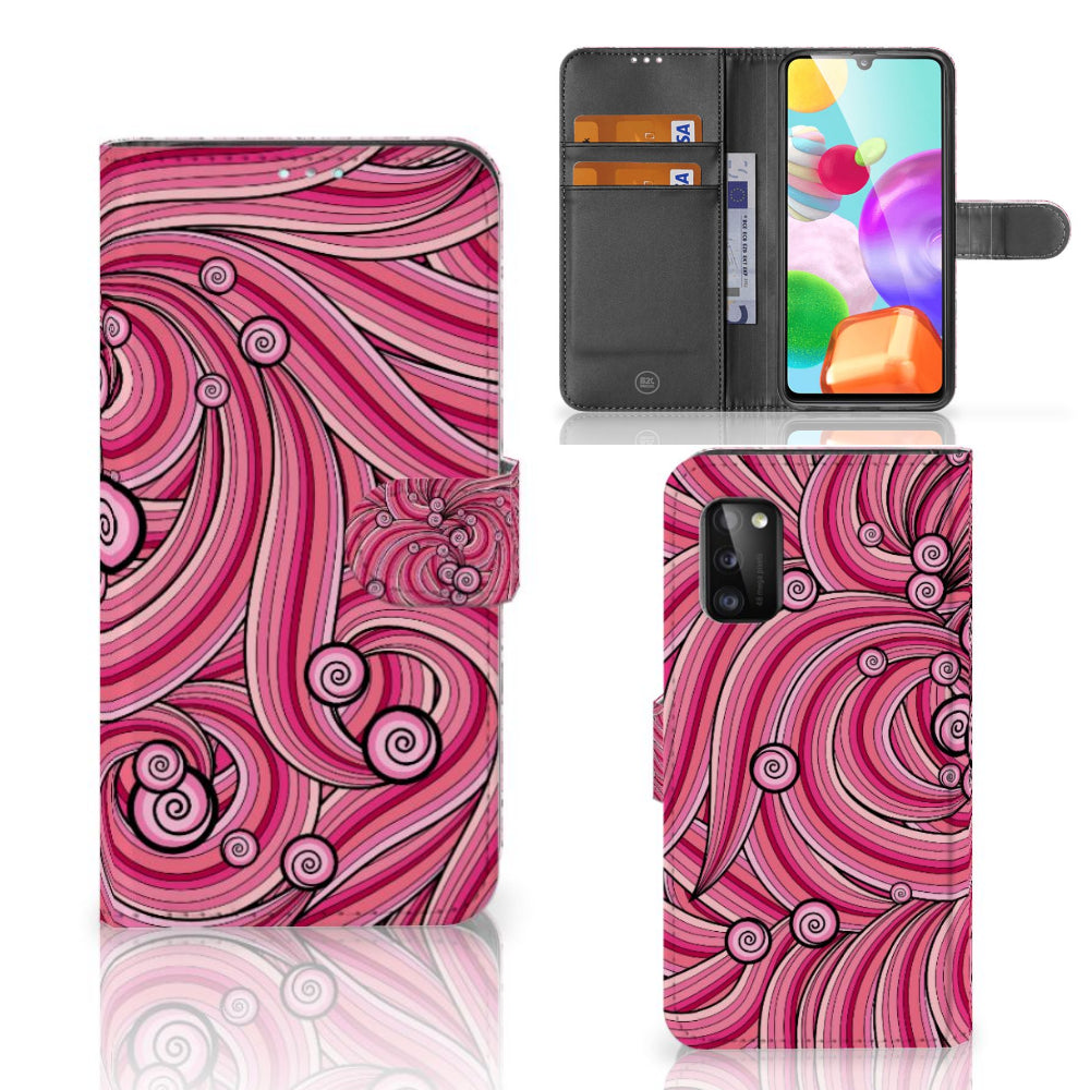 Samsung Galaxy A41 Hoesje Swirl Pink