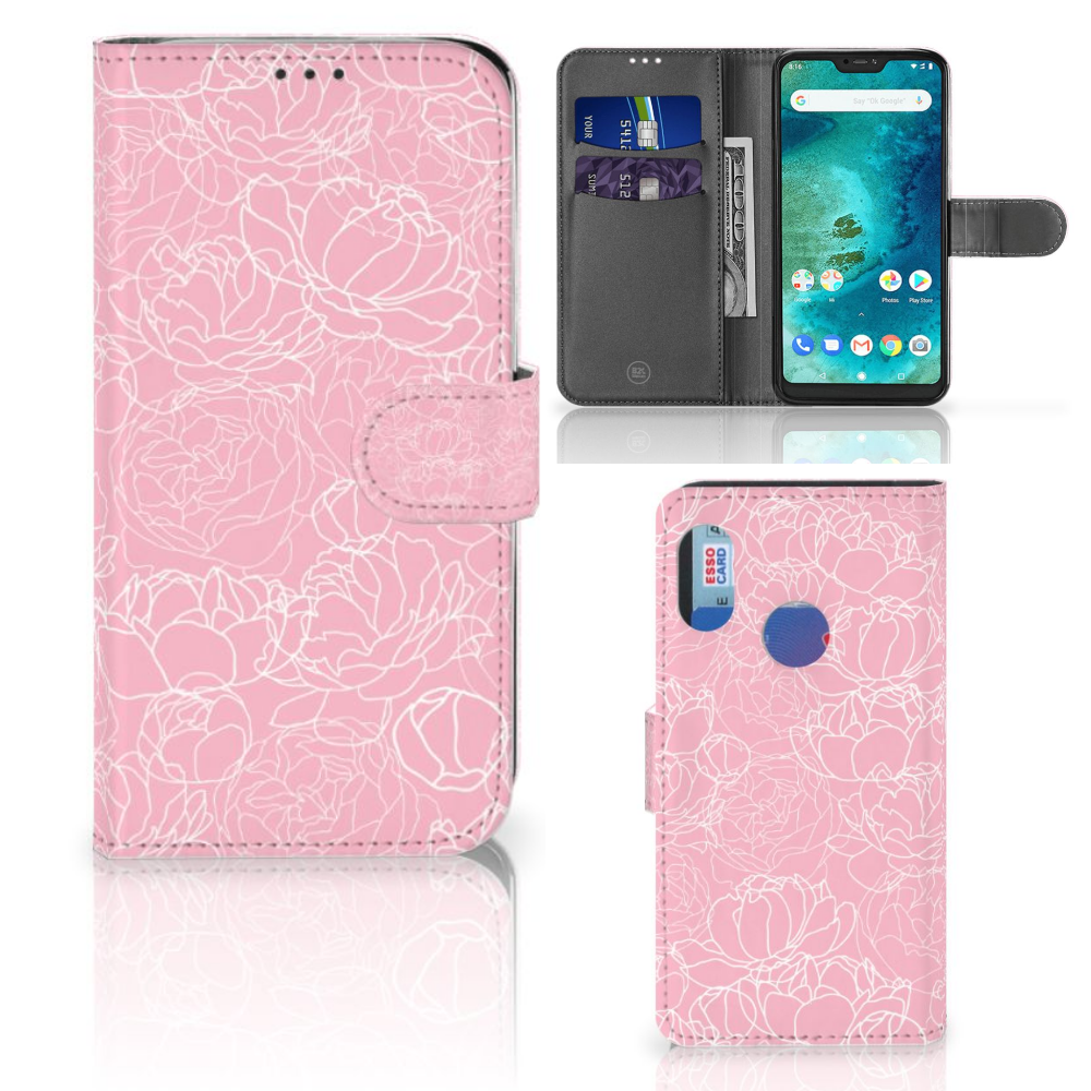 Xiaomi Mi A2 Lite Hoesje White Flowers