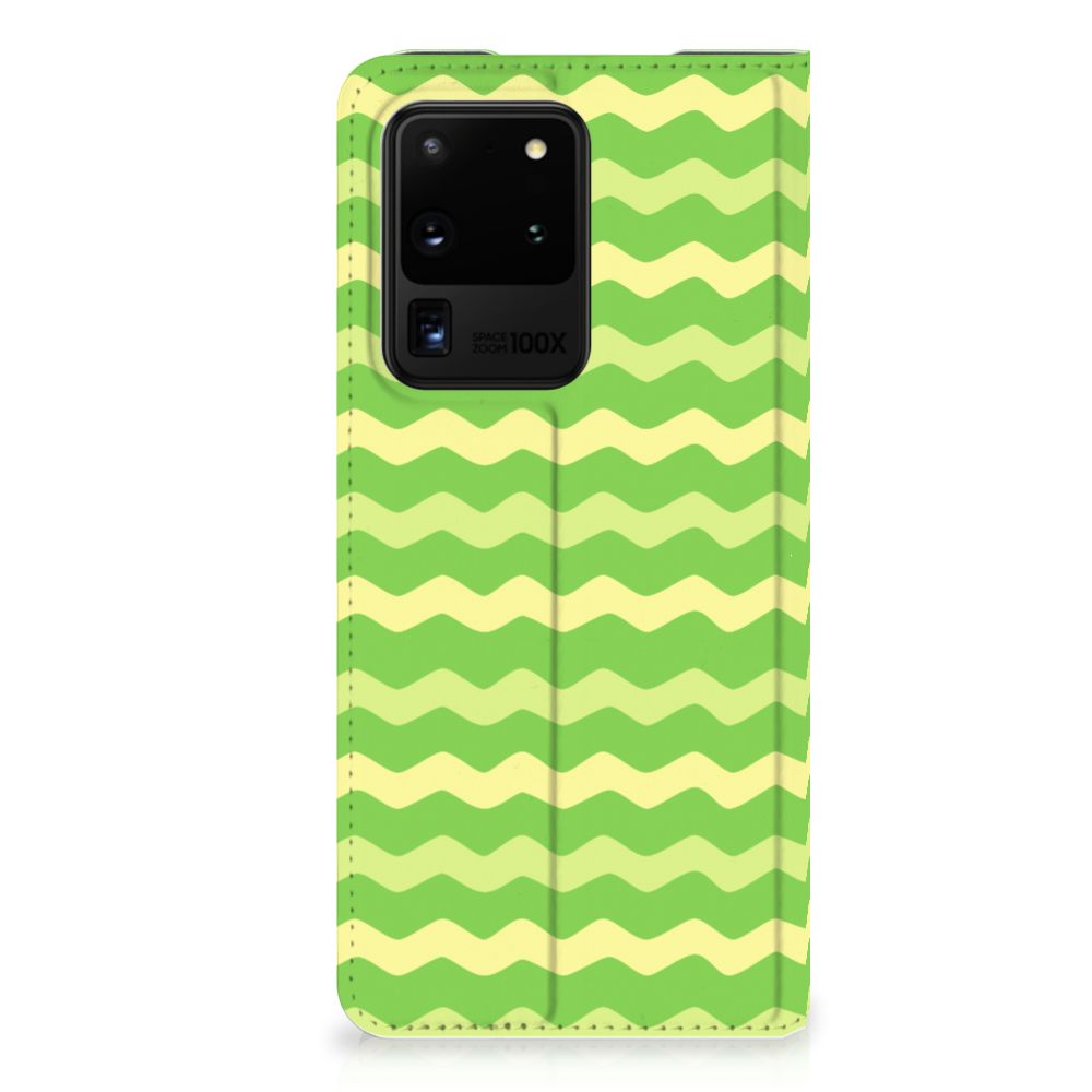 Samsung Galaxy S20 Ultra Hoesje met Magneet Waves Green - B2C Telecom