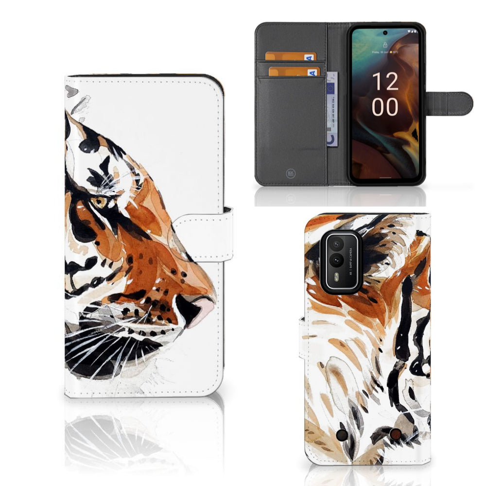 Hoesje Nokia XR21 Watercolor Tiger