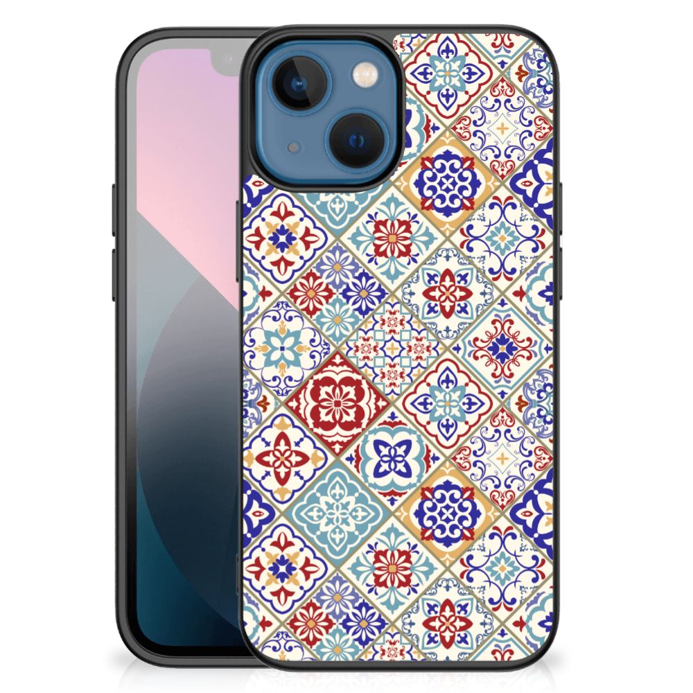 Apple iPhone 13 mini Marmeren Print Telefoonhoesje Tiles Color
