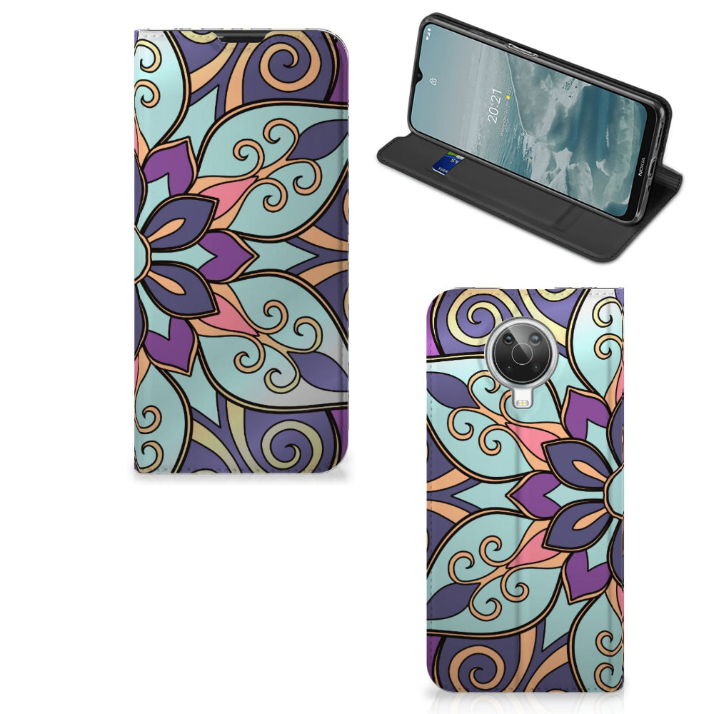 Nokia G10 | G20 Smart Cover Purple Flower