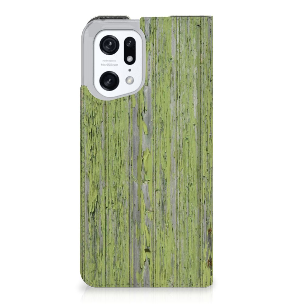 OPPO Find X5 Pro Book Wallet Case Green Wood - B2C Telecom
