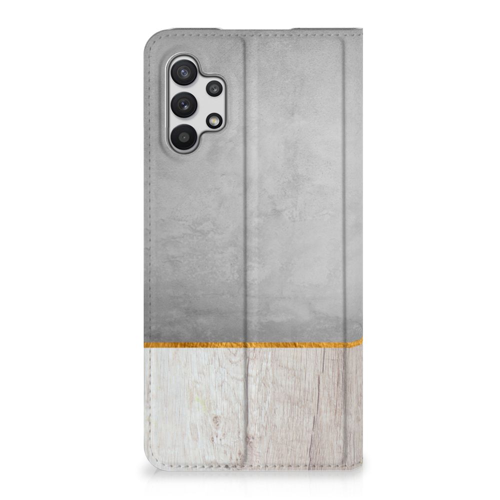 Samsung Galaxy A32 5G Book Wallet Case Wood Concrete - B2C Telecom