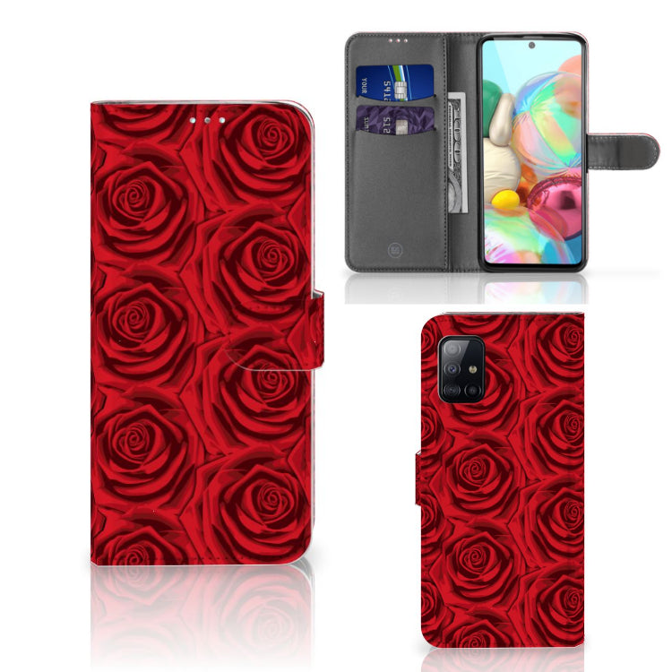 Samsung Galaxy A71 Hoesje Red Roses