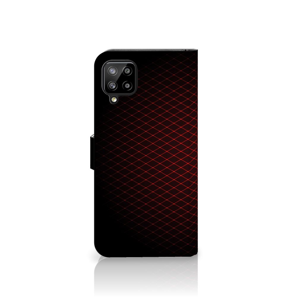 Samsung Galaxy A12 Telefoon Hoesje Geruit Rood