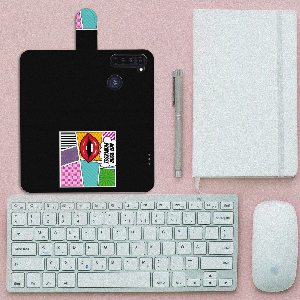 Motorola Moto G Pro Wallet Case met Pasjes Popart Princess