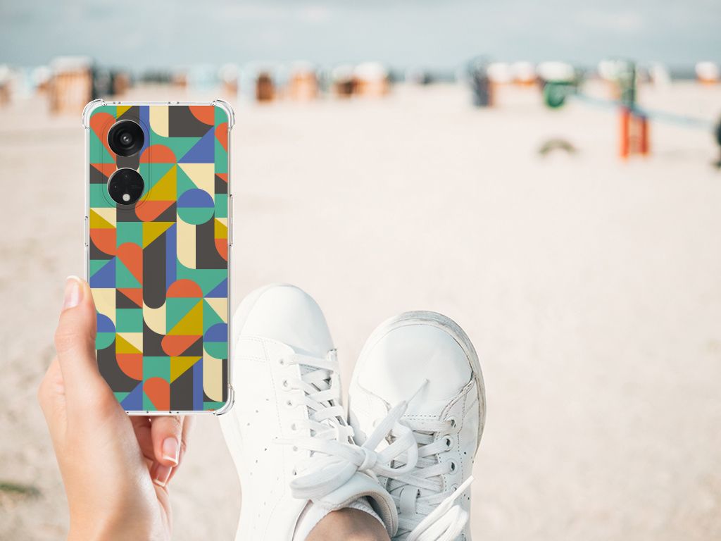 OPPO Reno8 T 5G Doorzichtige Silicone Hoesje Funky Retro B2C Telecom