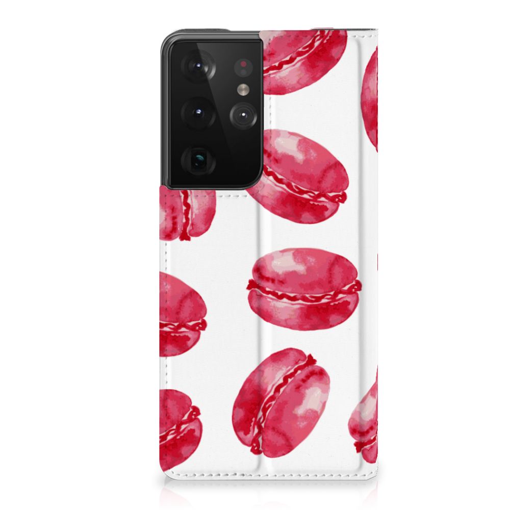 Samsung Galaxy S21 Ultra Flip Style Cover Pink Macarons - B2C Telecom