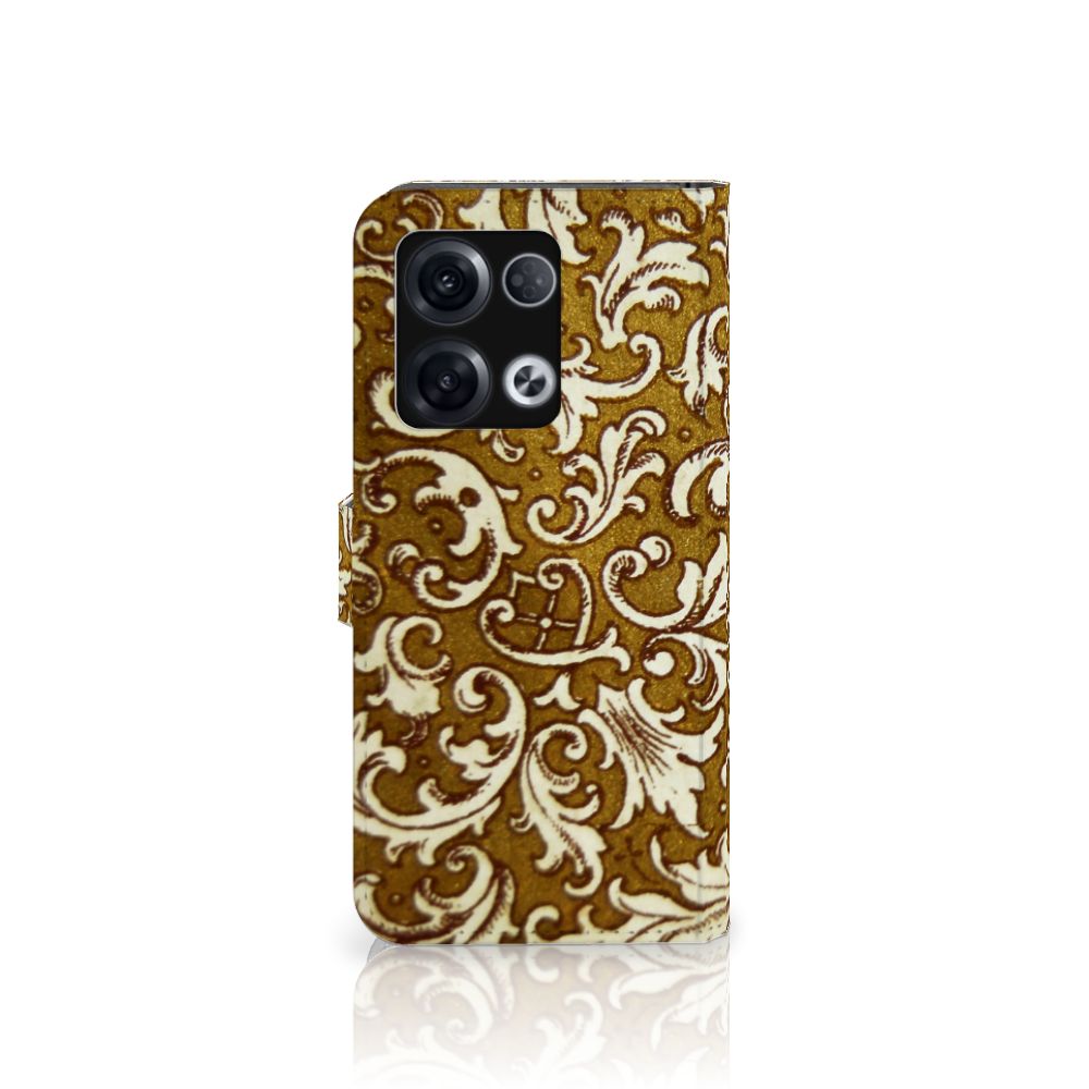Wallet Case OPPO Reno8 Pro Barok Goud