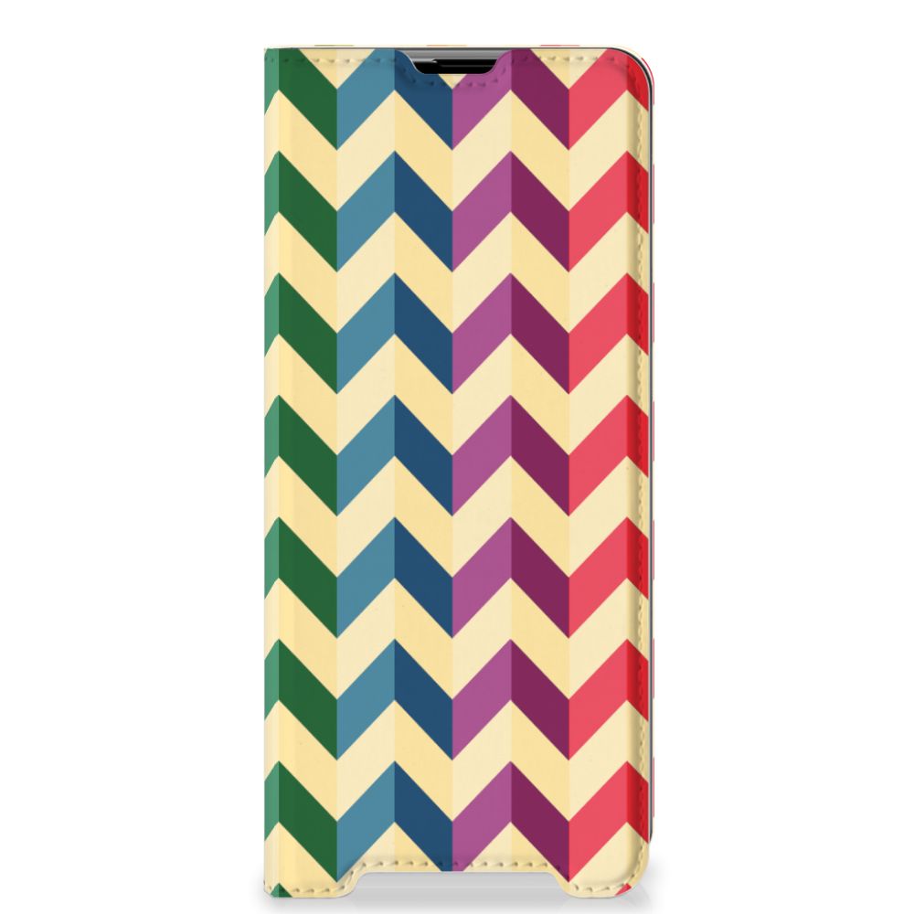 Sony Xperia 1 III Hoesje met Magneet Zigzag Multi Color - B2C Telecom