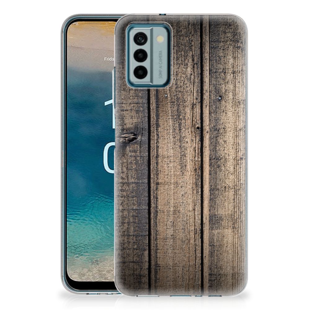 Nokia G22 Bumper Hoesje Steigerhout