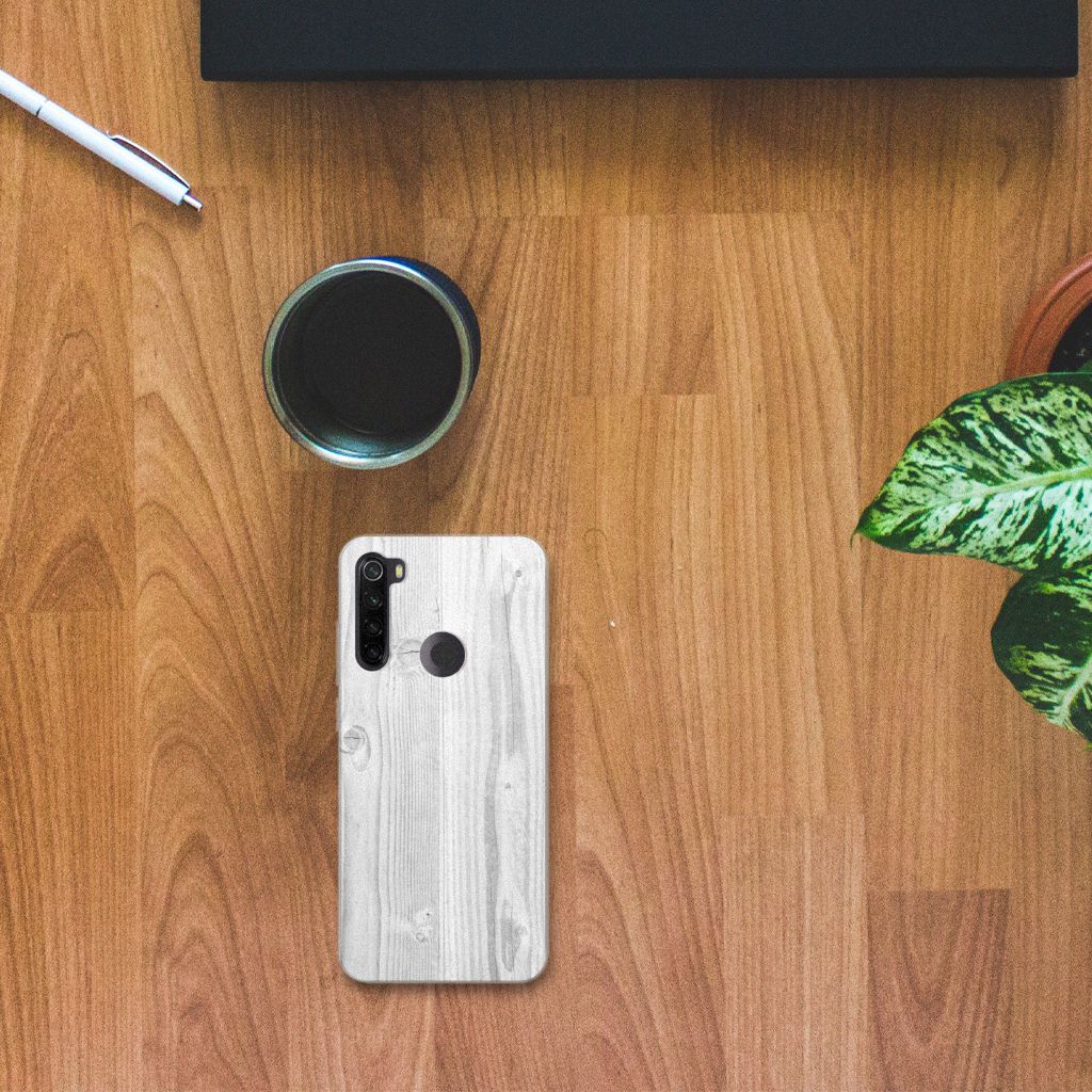 Xiaomi Redmi Note 8T Bumper Hoesje White Wood