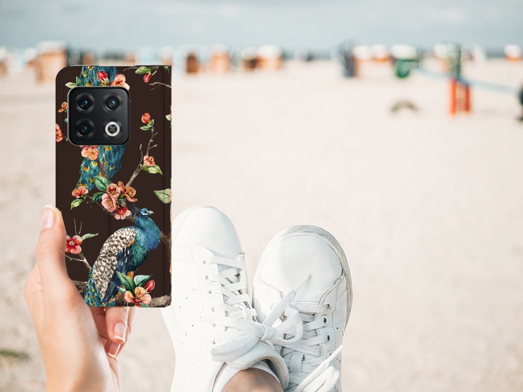 OnePlus 10 Pro Hoesje maken Pauw met Bloemen - B2C Telecom
