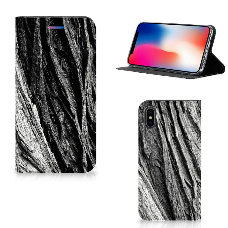 Book Wallet Case Apple iPhone X | Xs Boomschors Grijs