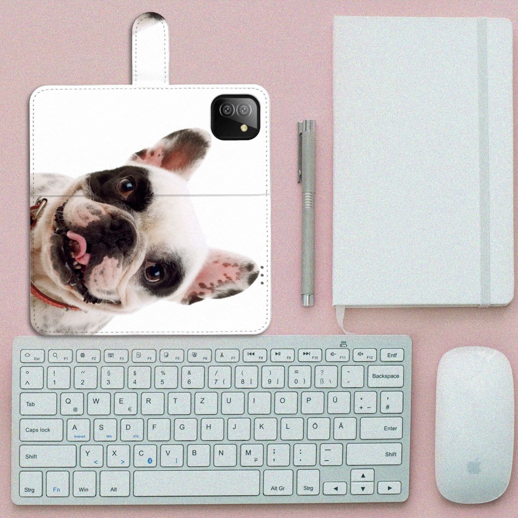 Samsung Galaxy A03 Telefoonhoesje met Pasjes Franse Bulldog
