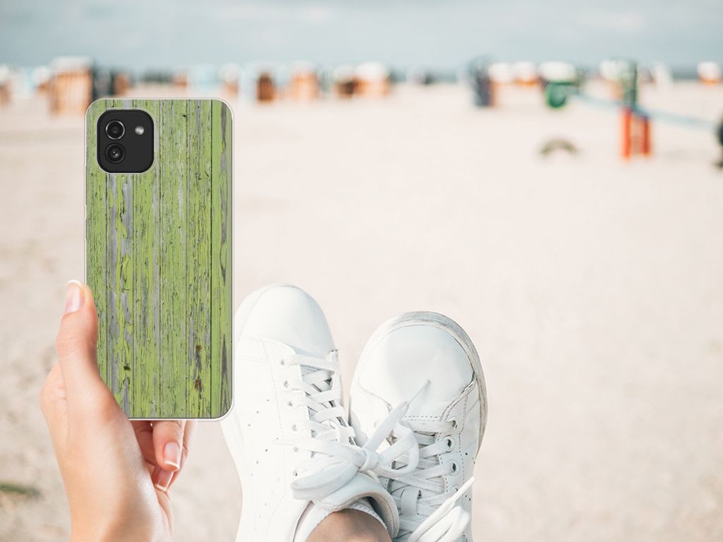 Samsung Galaxy A03 Bumper Hoesje Green Wood B2C Telecom