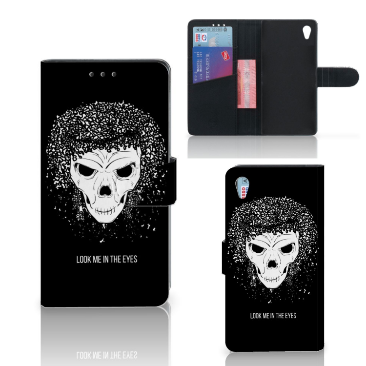 Telefoonhoesje met Naam Sony Xperia Z3 Skull Hair