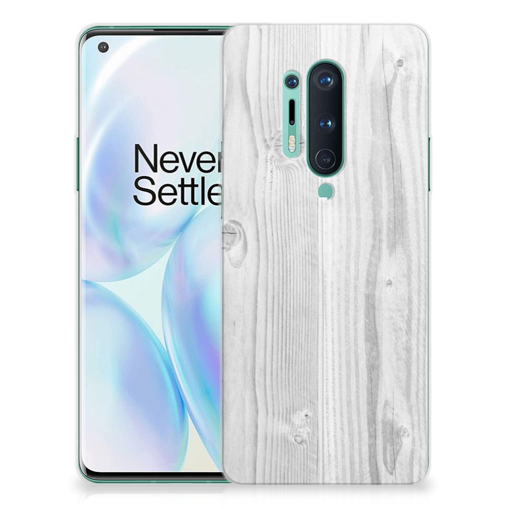 OnePlus 8 Pro Bumper Hoesje White Wood