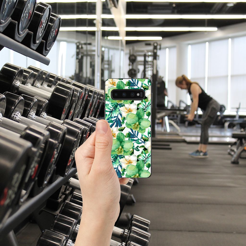 Samsung Galaxy S10 Skin Case Orchidee Groen B2C Telecom
