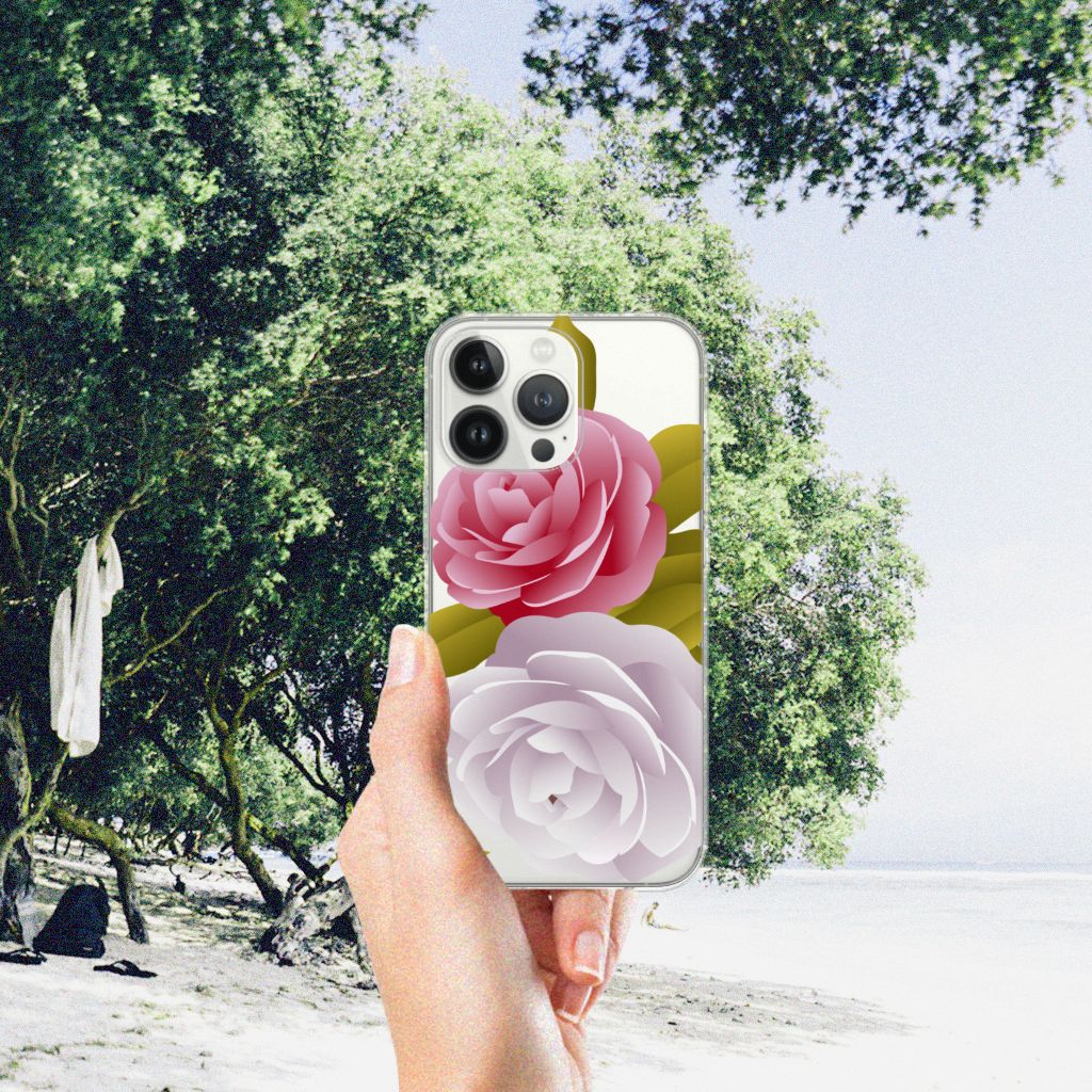 iPhone 13 Pro Max TPU Case Roses met een mooi rozenontwerp, perfect voor een unieke uitstraling. 🌹