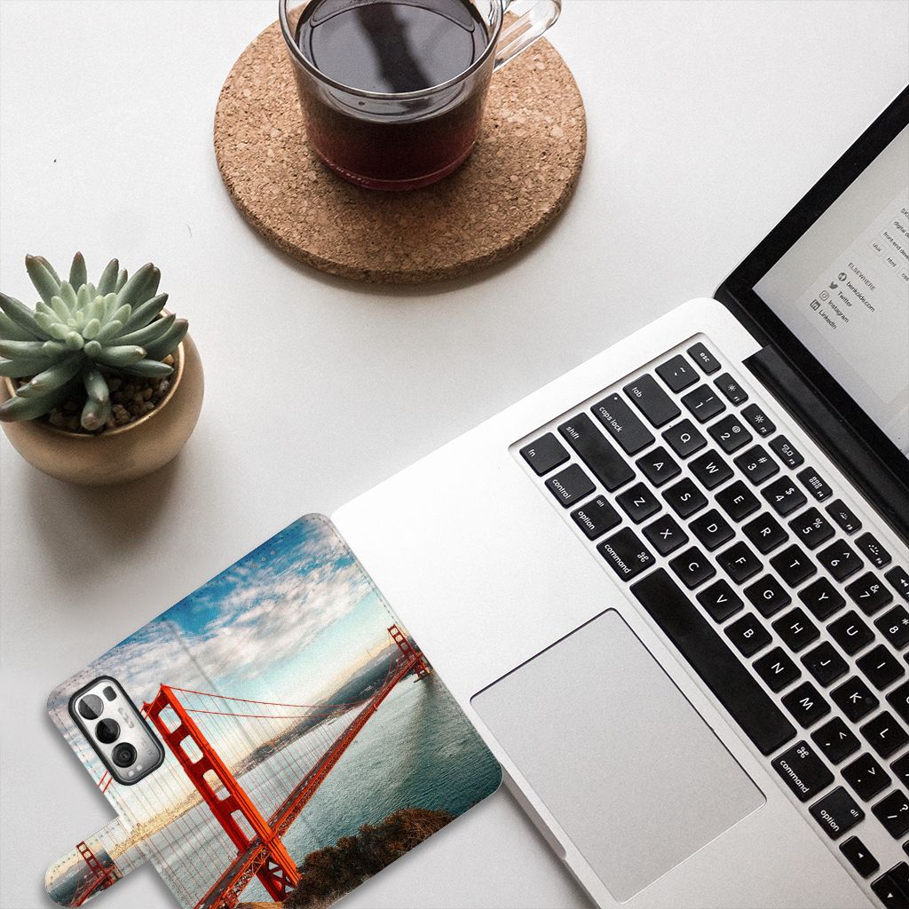 OPPO Find X3 Neo 5G Flip Cover Golden Gate Bridge
