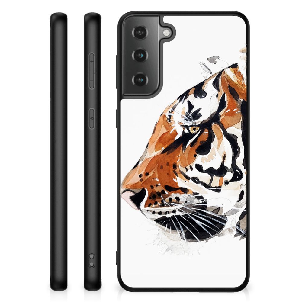 Kleurrijke Telefoonhoesje Samsung Galaxy S21 Plus Watercolor Tiger B2C Telecom