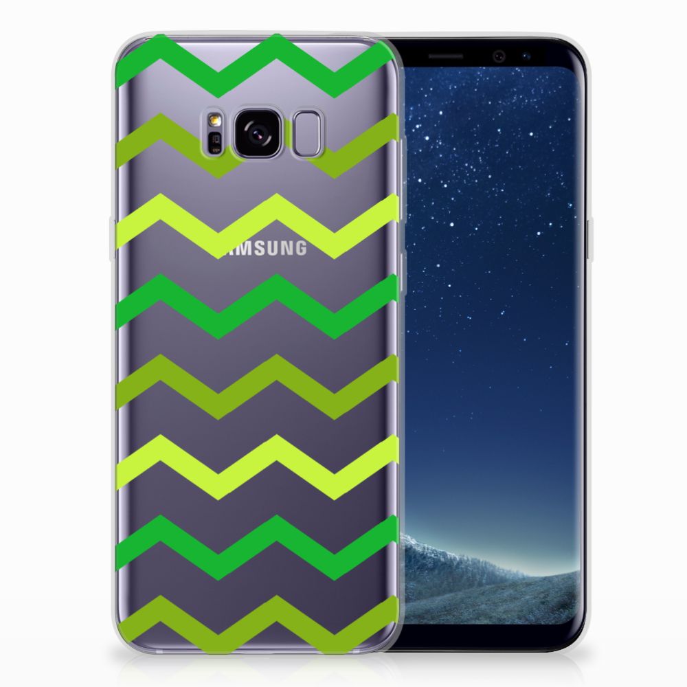 Samsung Galaxy S8 Plus TPU bumper Zigzag Groen