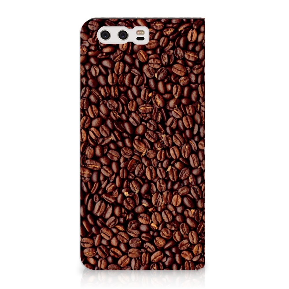 Huawei P10 Plus Flip Style Cover Koffiebonen