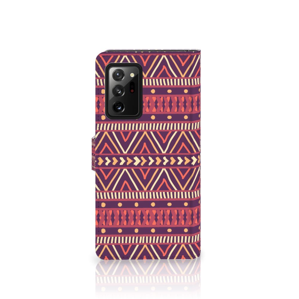 Samsung Galaxy Note20 Ultra Telefoon Hoesje Aztec Paars