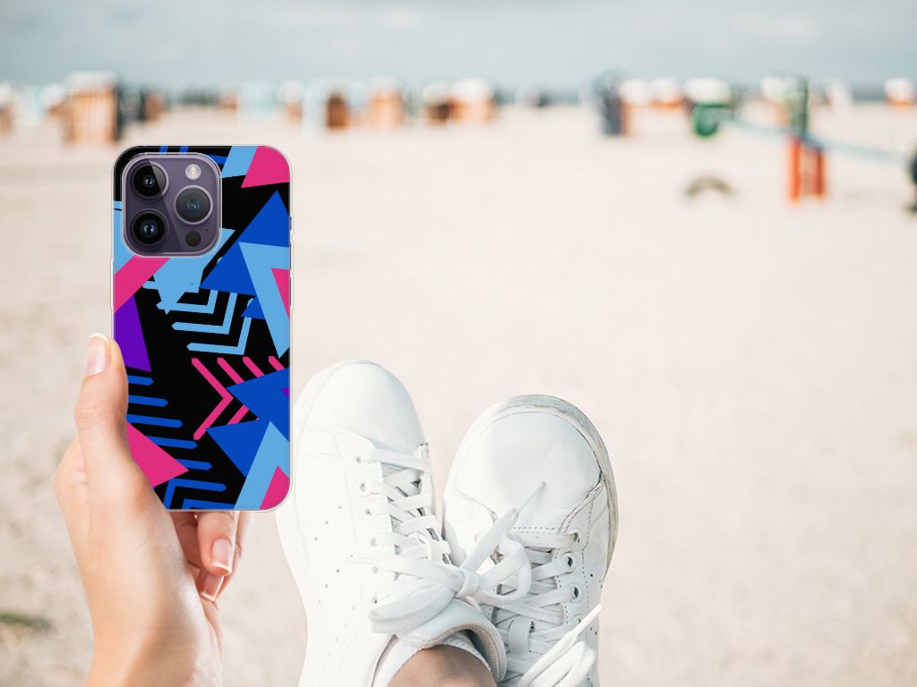 Apple iPhone 14 Pro TPU Hoesje Funky Triangle B2C Telecom