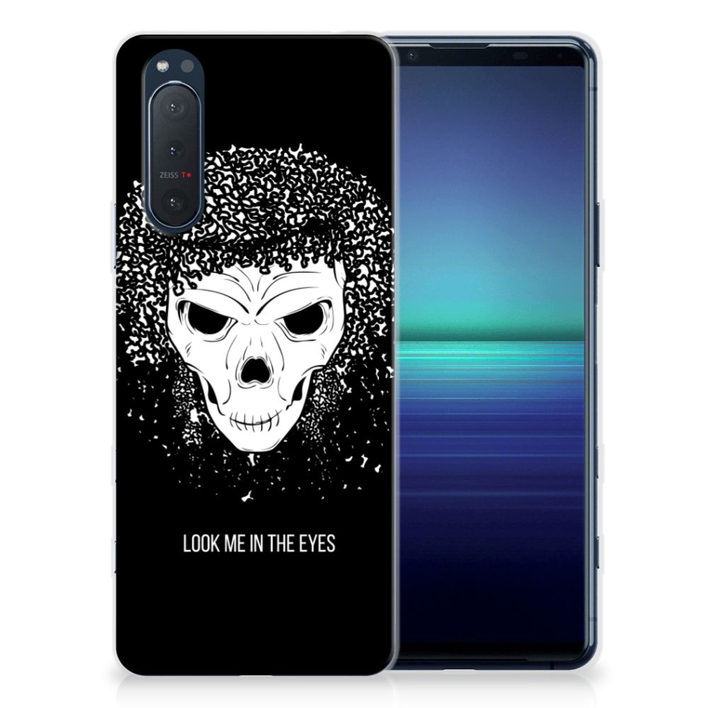 Silicone Back Case Sony Xperia 5II Skull Hair