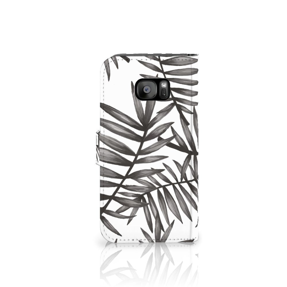 Samsung Galaxy S7 Edge Hoesje Leaves Grey