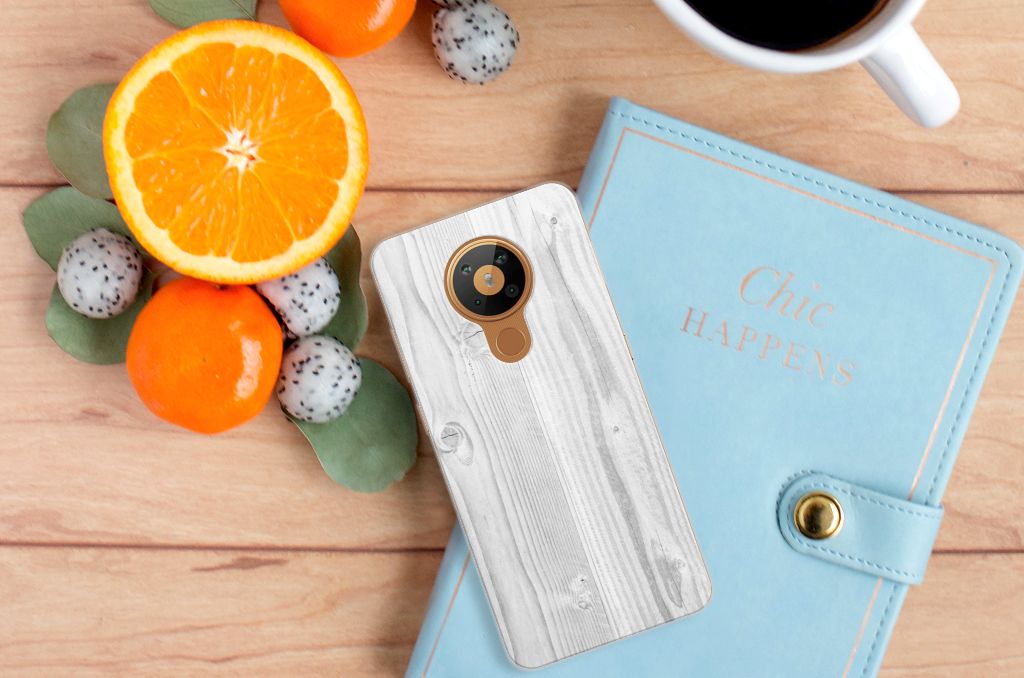 Nokia 5.3 Bumper Hoesje White Wood B2C Telecom