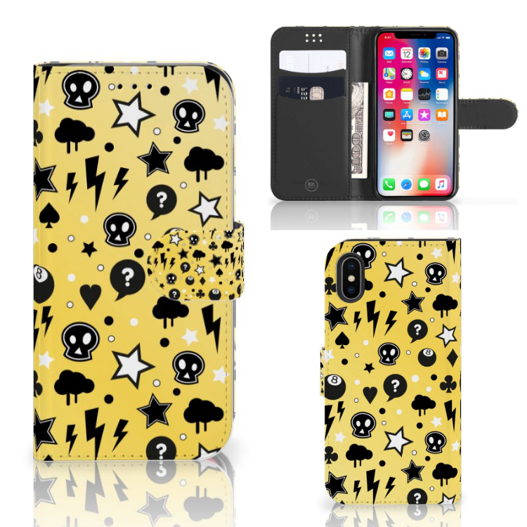 Telefoonhoesje met Naam Apple iPhone X | Xs Punk Geel