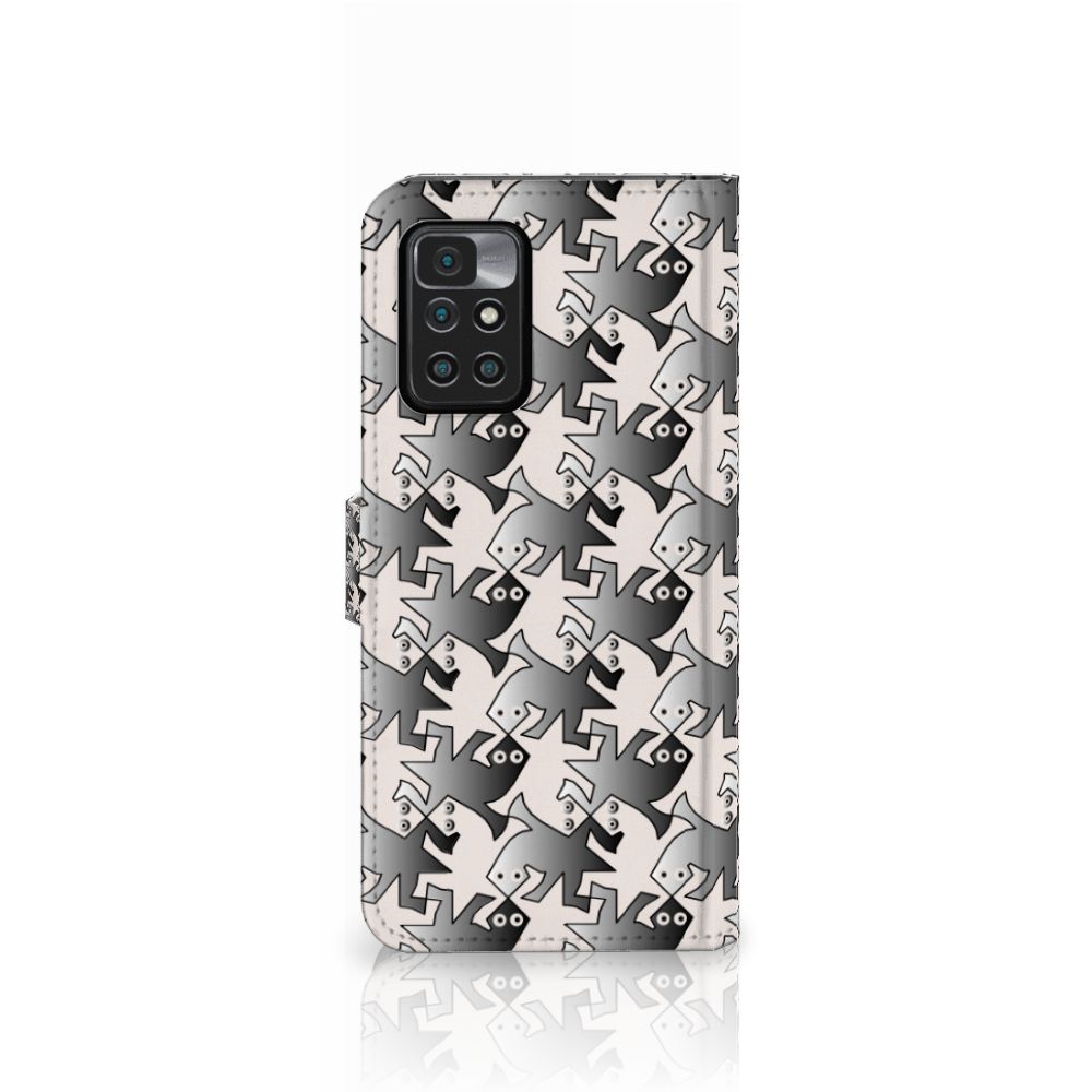 Xiaomi Redmi 10 Telefoonhoesje met Pasjes Salamander Grey