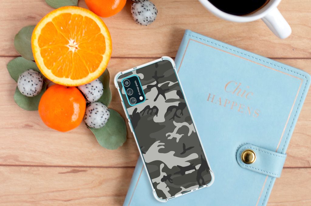 Samsung Galaxy M02s | A02s Doorzichtige Silicone Hoesje Army Light