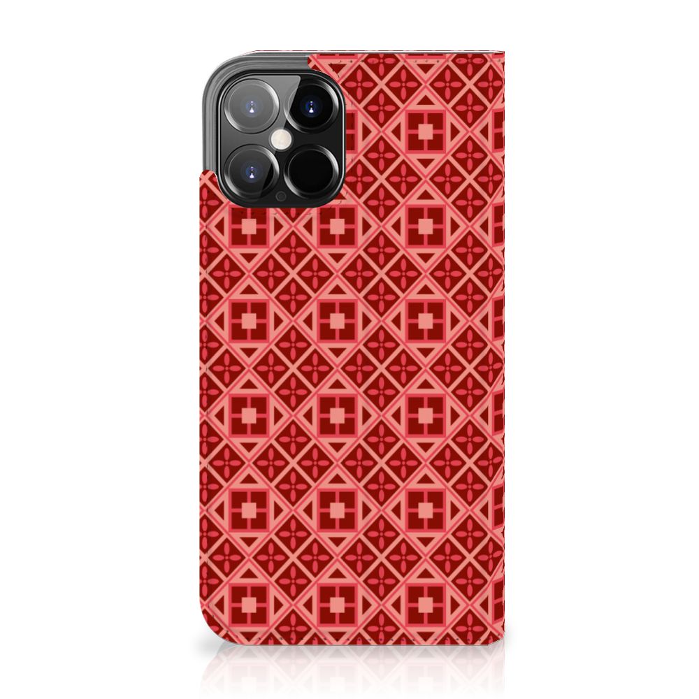iPhone 12 Pro Max Hoesje met Magneet Batik Rood - B2C Telecom